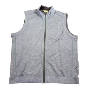 Tommy Bahama Reversible Vest Mens XL Blue Cotton Blend Full Zip